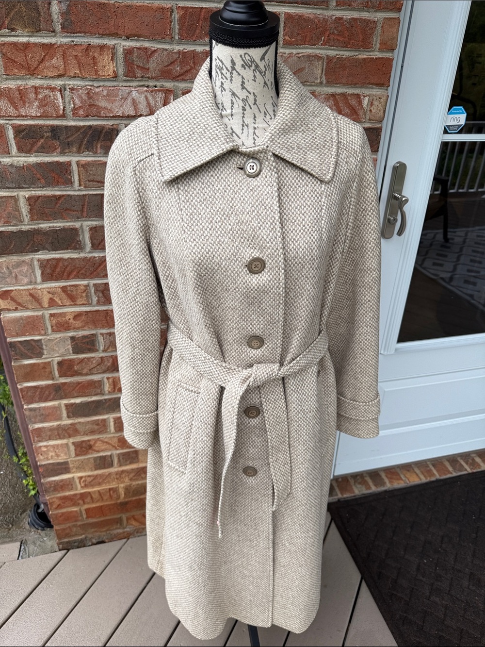Vintage 1950-1960’s Womens Textured Belted Coat by Fashionfilt - Picture 4 of 17